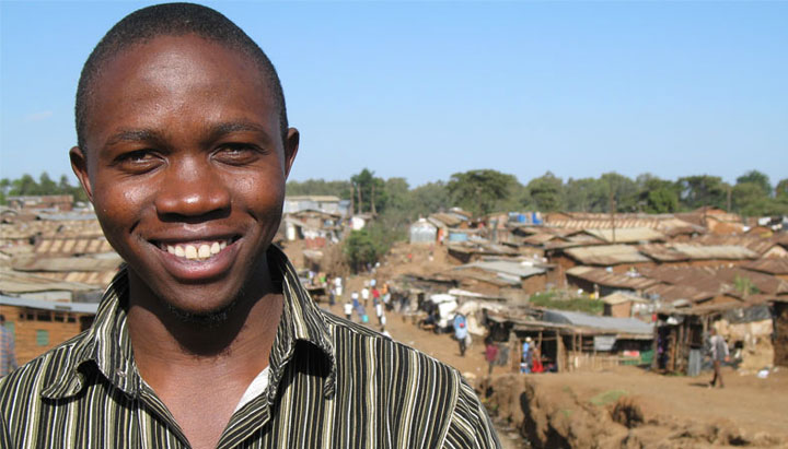 Kepha Ngito, Executive Director, Map Kibera, Nairobi, Kenya. Photo by cafod.org.uk.